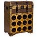 Baul Porta Bottiglie In Legno Marrone 45x28x59h Cm - Foto miniatura 1