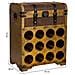 Baul Porta Bottiglie In Legno Marrone 45x28x59h Cm - Foto miniatura 3
