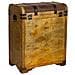 Baul Porta Bottiglie In Legno Marrone 45x28x59h Cm - Foto miniatura 4