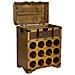 Baul Porta Bottiglie In Legno Marrone 45x28x59h Cm - Foto miniatura 5