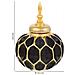 Vaso In Ceramica Nera E Oro, D16,5x23,5h Cm - Foto miniatura 3