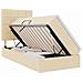 Letto con contenitore e materasso Crema 90 x 190 cm Poliestere - Foto miniatura 1