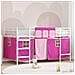 Struttura del Letto Loft per Bambini con Tendine Bianco e Rosa - Foto miniatura 2