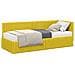 Struttura Letto Angolare con Materasso 2 pcs Giallo Velluto - Foto miniatura 1