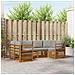 Set divani con cuscino 6 pcs Grigio Naturale e Chiaro - Foto miniatura 2