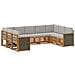 Set divano sezionale con cuscino 7 pcs Naturale e Grigio Chiaro - Foto miniatura 1