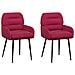 Sedie da pranzo 2 pcs Velluto (V) Rosso Vino 59 x 59,5 x 90 cm - Foto miniatura 1