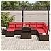 Set Divano da Giardino 9 pz Marrone polyrattan - Foto miniatura 3