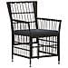 Set da pranzo per esterni 9 pz Nero polyrattan - Foto miniatura 8
