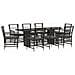 Set da pranzo per esterni 9 pz Nero polyrattan - Foto miniatura 1