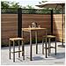 Tavolo Bar da Giardino Naturale e Caffè 60 x 60,5 x 105 cm - Foto miniatura 2