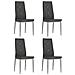 Sedie Sala Da Pranzo 4 Pz Pelle Artificiale 43x43,5x96cm Grigio - Foto miniatura 1
