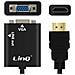 Cavo Video E Audio Hdmi Maschio A Vga Femmina E Cavo Jack 3.5 Mm Nero - Foto miniatura 1