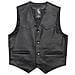 Gilet Pelle Chopper Custom Moto Vintage Interno Foderato Nero Xl - Foto miniatura 2