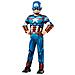 Travestimento Deluxe Da Capitan America Cartone Per Bambino - Taglia: 7/8 Anni (117/128 Cm)  - Foto miniatura 1