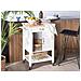 Carrello Da Cucina In Legno Bianco Siena - Foto miniatura 2