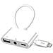 Adattatore Iphone / Ipad Da Lightning Verso Jack 3,5 Usb E Lightning Bianco - Foto miniatura 4