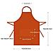 2 Confezioni Grembiule Da Cucina Impermeabile Regolabile Chef Grembiule Con Tasche Per La Casa Ristorante Artigianato Giardino Barbecue Scuola Coffee House Grembiule Per Donne Degli Uomini (arancione)  - Foto miniatura 2