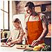 2 Confezioni Grembiule Da Cucina Impermeabile Regolabile Chef Grembiule Con Tasche Per La Casa Ristorante Artigianato Giardino Barbecue Scuola Coffee House Grembiule Per Donne Degli Uomini (arancione)  - Foto miniatura 3