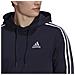 Felpa Da Uomo Con Cappuccio Essentials 3-stripes Blu Taglia L Codice Gk9081 - Foto miniatura 3