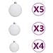 Set Natale con 61 Palline Punta e 150 Luci LED Bianco e Grigio - Foto miniatura 5