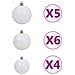 Set Natale con 61 Palline Punta e 150 Luci LED Bianco e Grigio - Foto miniatura 8