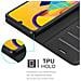Custodia Compatibile Con Samsung Galaxy M21 In Nero Carbone - Coperchio Protettiva Con Chiusura Magnetica, Funzione Stand E Tasca Per Le Carte - Foto miniatura 5