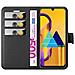 Custodia Compatibile Con Samsung Galaxy M21 In Nero Carbone - Coperchio Protettiva Con Chiusura Magnetica, Funzione Stand E Tasca Per Le Carte - Foto miniatura 6