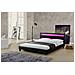 Picadilly Struttura Letto In Similpelle Nera Con Led 160x200 Cm - Foto miniatura 1