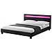 Picadilly Struttura Letto In Similpelle Nera Con Led 160x200 Cm - Foto miniatura 2