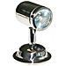 Faretto Orientabilein Acciaio Inox, Completo Di Lampadina Dicroica 12v 20w. Base Mm. 86, Alt. Mm. 120. 3 Fori Di Fissaggio. - Foto miniatura 1