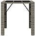 Tavolo Da Bar Con Piano In Vetro Grigio 105x80x110cm Polyrattan - Foto miniatura 3