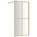 Parete per Doccia Walk-in Vetro Trasparente ESG 80x195 cm Oro - Foto miniatura 2