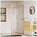 Parete per Doccia Walk-in Vetro Trasparente ESG 80x195 cm Oro - Foto miniatura 1