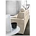 Divano Fisso Sole, Divano A 2 Posti Large, 100% Made In Italy, Sofà Soggiorno In Tessuto, Con Braccioli Slim, Cm 180x95h90, Beige - Foto miniatura 3