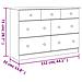 Cassettiera ALTA 112x35x73 cm in Legno Massello di Pino - Foto miniatura 5