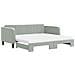 Divano Letto Estraibile Materassi Grigio Chiaro 100x200 Velluto - Foto miniatura 1