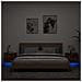 Comodini A Parete Con Luci Led 2 Pz Rovere Fumo - Foto miniatura 1