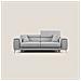 Fusion Divano con sedute allungabili in tessuto smacchiabile T05 185 cm grigio - Foto miniatura 2