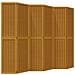 Divisorio Ambienti 6 Pannelli Marrone Legno Massello Paulownia - Foto miniatura 2