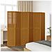 Divisorio Ambienti 6 Pannelli Marrone Legno Massello Paulownia - Foto miniatura 3