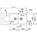 Lavello UBG 621 con 2 Vasche Gocciolatoio Reversibile Dimensioni 1160 x 500 mm Finitura Ostrica - Foto miniatura 2