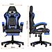 Sedia Gaming Con Poggiapiedi Telescopico, Sedia Girevole Ergonomica, Sedie Da Gamer, Schienale Regolabile 90-155°, Racing Sedia Con Cuscino Lombare & Poggiatesta, Blu - Foto miniatura 4