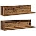 Mensole Da Parete 2pz Legno Vecchio 75x16,5x16,5 Cm Truciolato - Foto miniatura 2