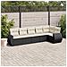 Set Divano Da Giardino 6 Pz Con Cuscini Nero In Polyrattan - Foto miniatura 1