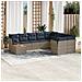 Set Divani Da Giardino 10 Pz Con Cuscini Grigio In Polyrattan - Foto miniatura 1