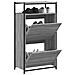 Lusso Casadino -  Scarpiera Grigio Sonoma 60x34x112 Cm In Legno Multistrato - Foto miniatura 8
