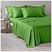 Completo Lenzuola In Cotone Colore Verde Misura Piazza E Mezza - Foto miniatura 3