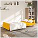 Divano Letto a 2 Posti Giallo in Velluto - Foto miniatura 3