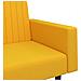 Divano Letto a 2 Posti Giallo in Velluto - Foto miniatura 9